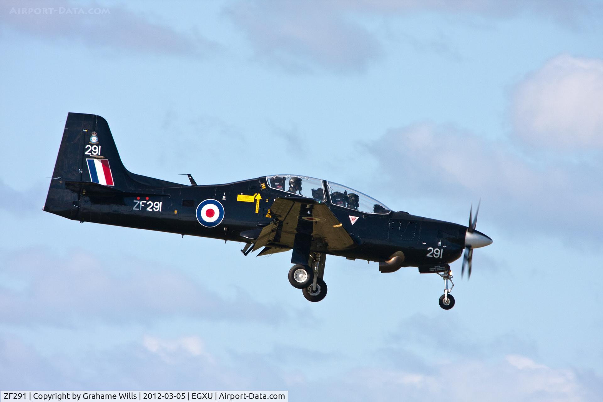 ZF291, 1991 Short S-312 Tucano T1 C/N S091/T62, Shorts Tucano T1 ZF291 1 FTS RAF Linton-on-Ouse 5/3/12