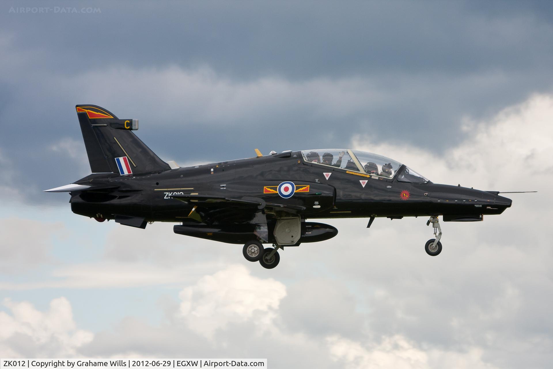 ZK012, 2008 British Aerospace Hawk T2 C/N RT003/1241, BAe Hawk T2 ZK012 4 [Reserve] Sqd RAF Waddington 29/6/12
