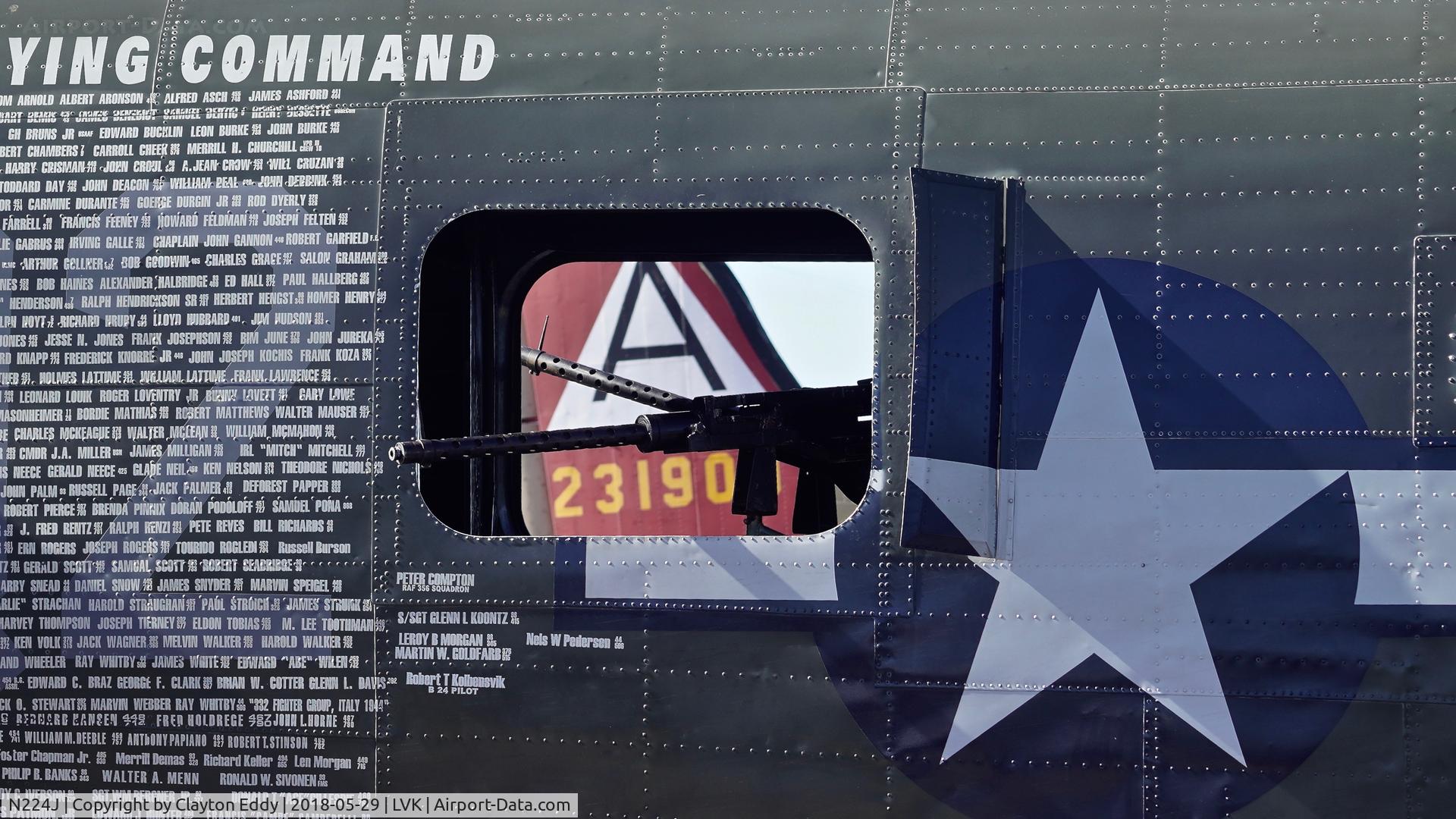 N224J, 1944 Consolidated B-24J-85-CF Liberator C/N 1347 (44-44052), Livermore Airport California 2018.