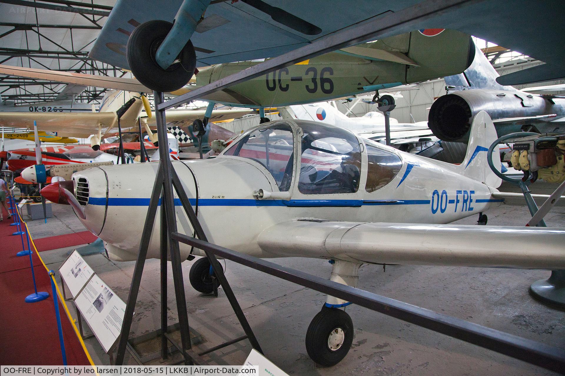 OO-FRE, 1955 Zlin Z-22 C/N 82, Kebly Air Museum 15.5.2018