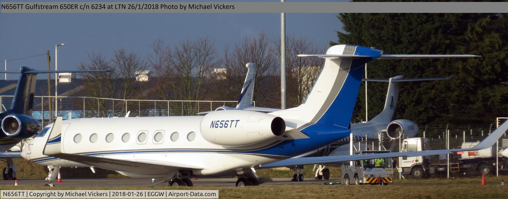 N656TT, 2018 Gulfstream G-VI (G650ER) C/N 6234, Parked on ramp