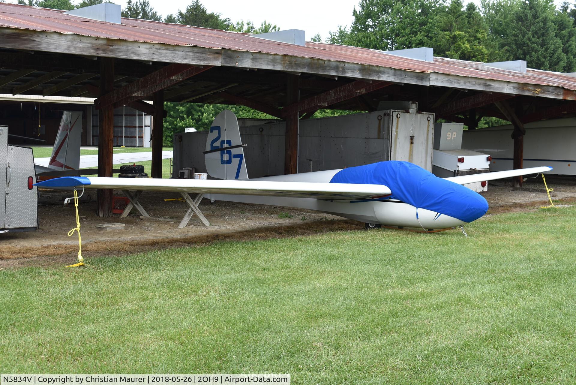 N5834V, 1964 Schweizer SGS 1-26B C/N 267, #267 seen at 2018 1-26 competition