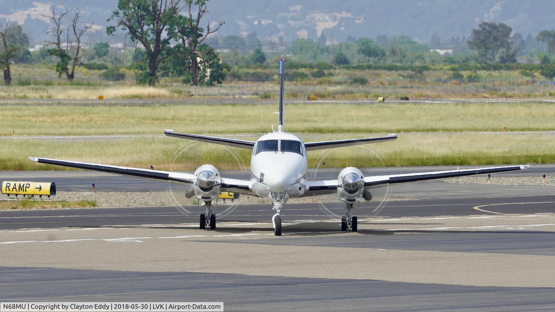 N68MU, 1978 Beech B100 King Air C/N BE-37, Livermore Airport California 2018.