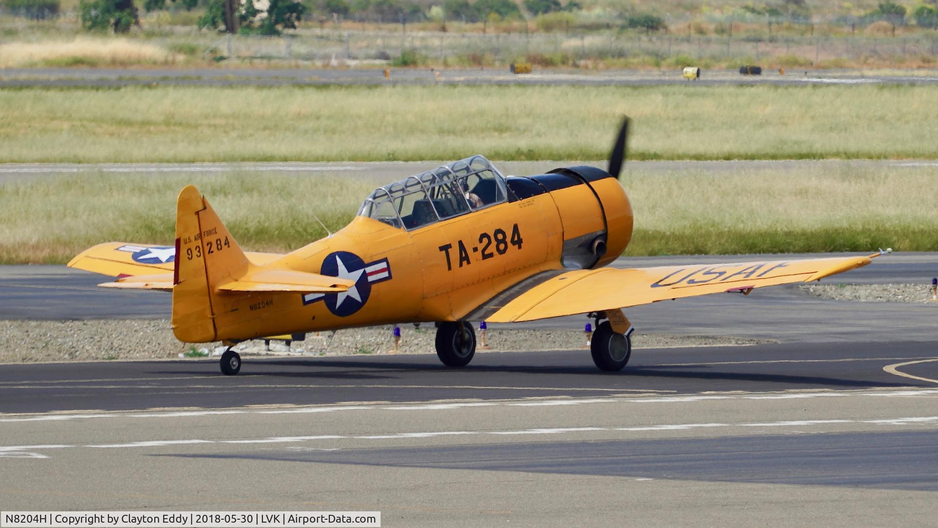 N8204H, 1951 North American T-6G Texan C/N 168-388, Livermore Airport California 2018.