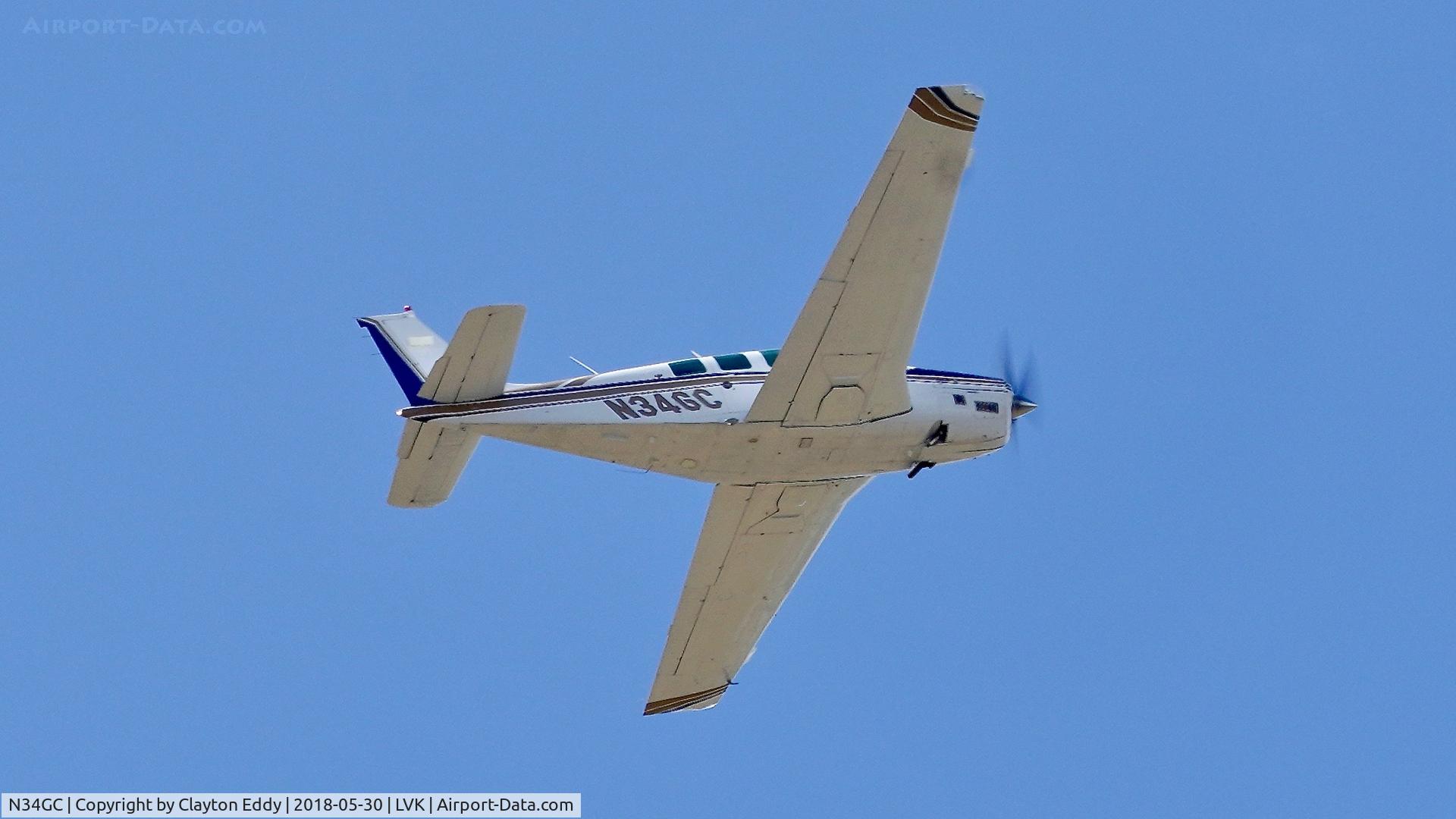 N34GC, 1982 Beech B36TC Bonanza C/N EA-283, Livermore Airport California 2018.