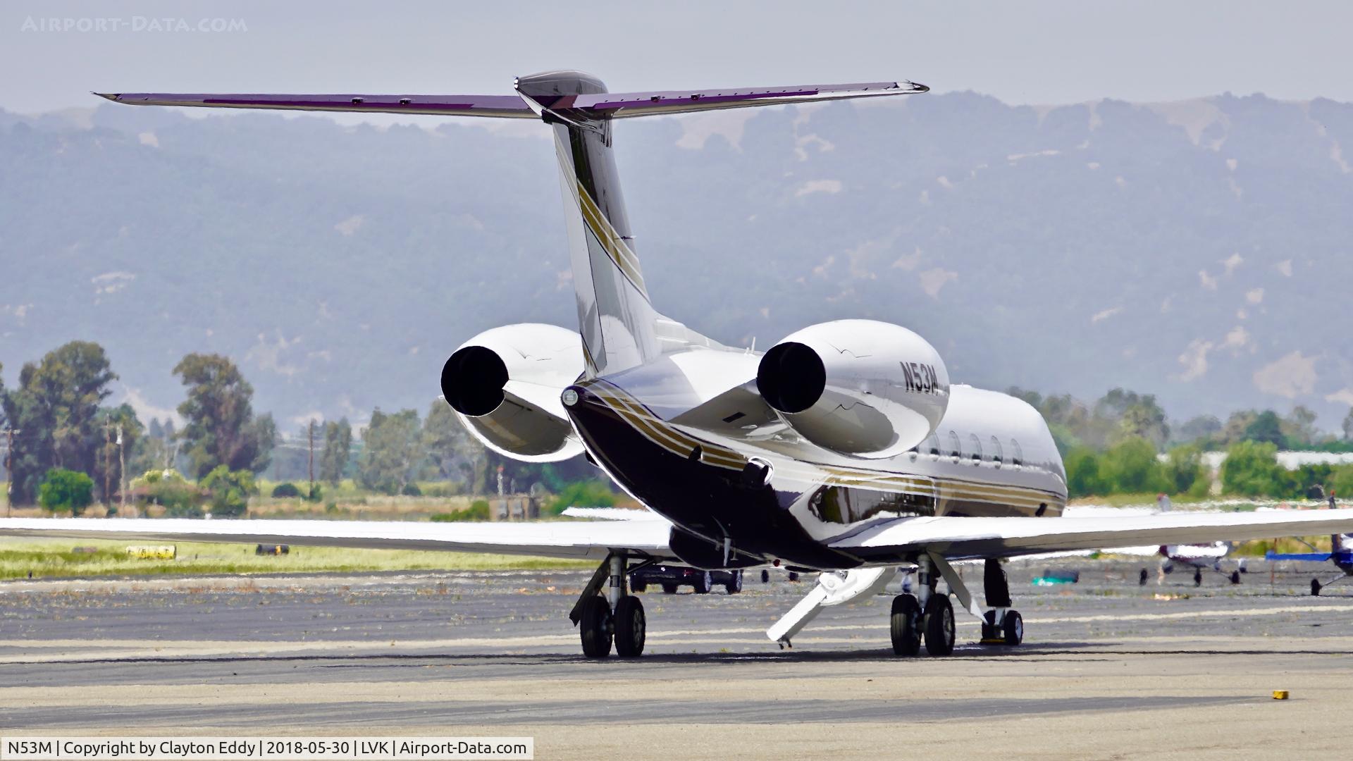 N53M, Gulfstream Aerospace GV-SP (G550) C/N 5331, Livermore Airport California 2018.