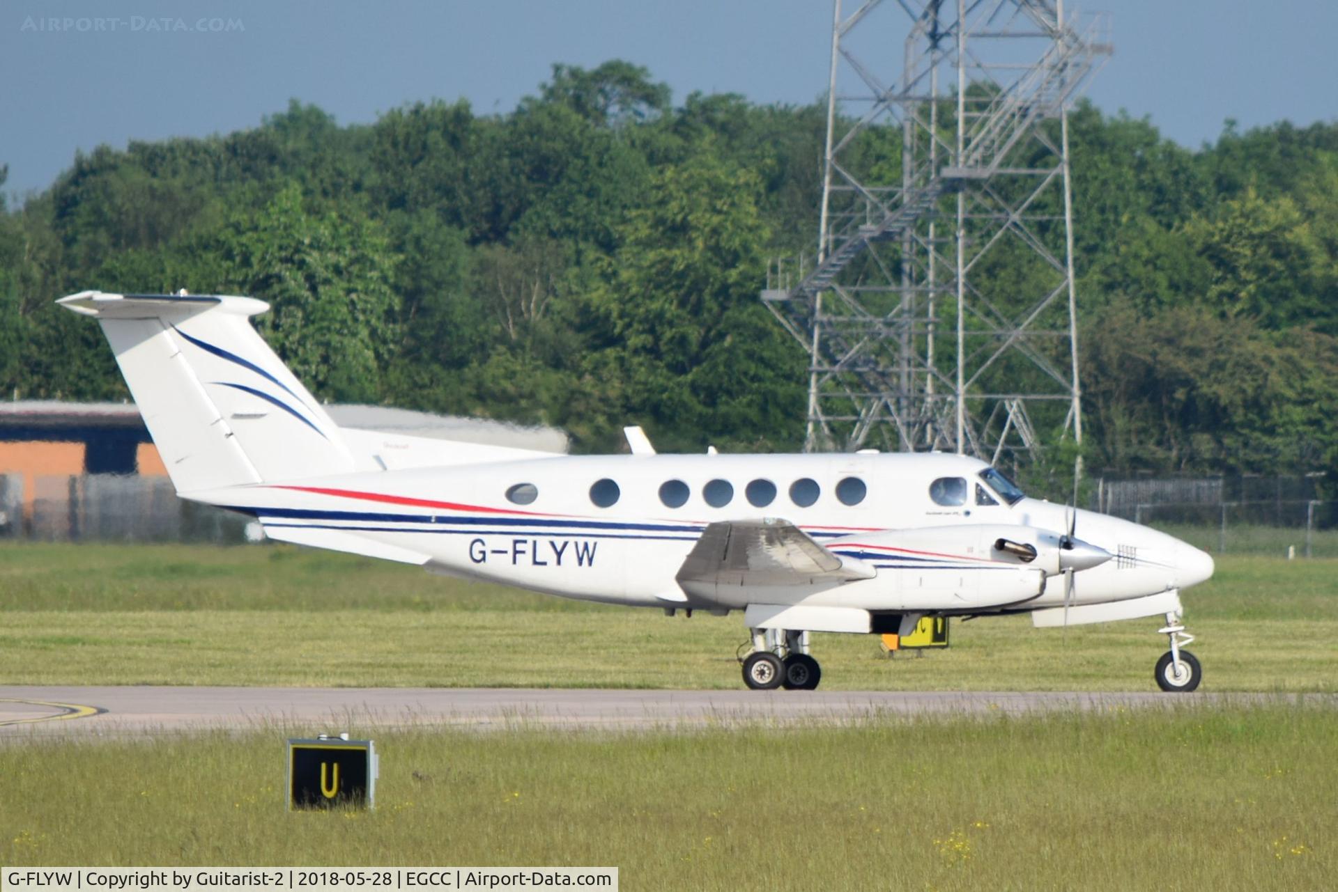 G-FLYW, 1977 Beech 200 Super King Air C/N BB-209, At Manchester