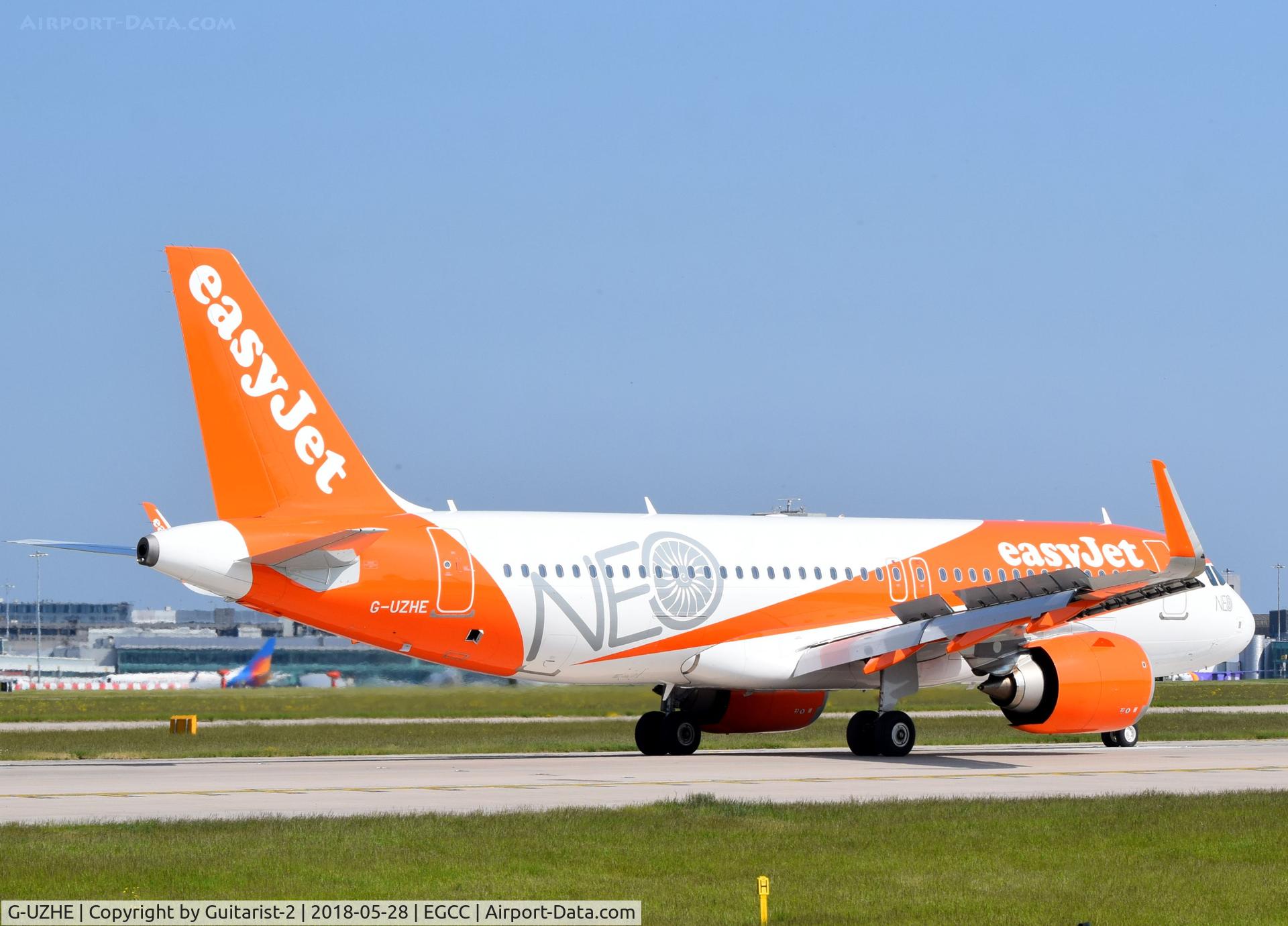 G-UZHE, 2018 Airbus A320-251N C/N 8110, At Manchester