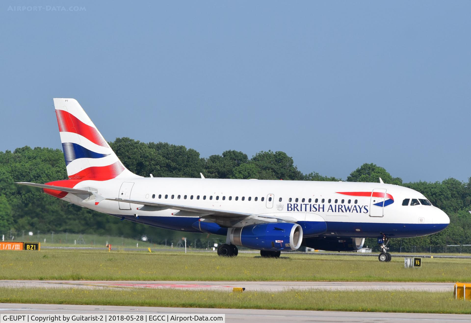G-EUPT, 2000 Airbus A319-131 C/N 1380, At Manchester