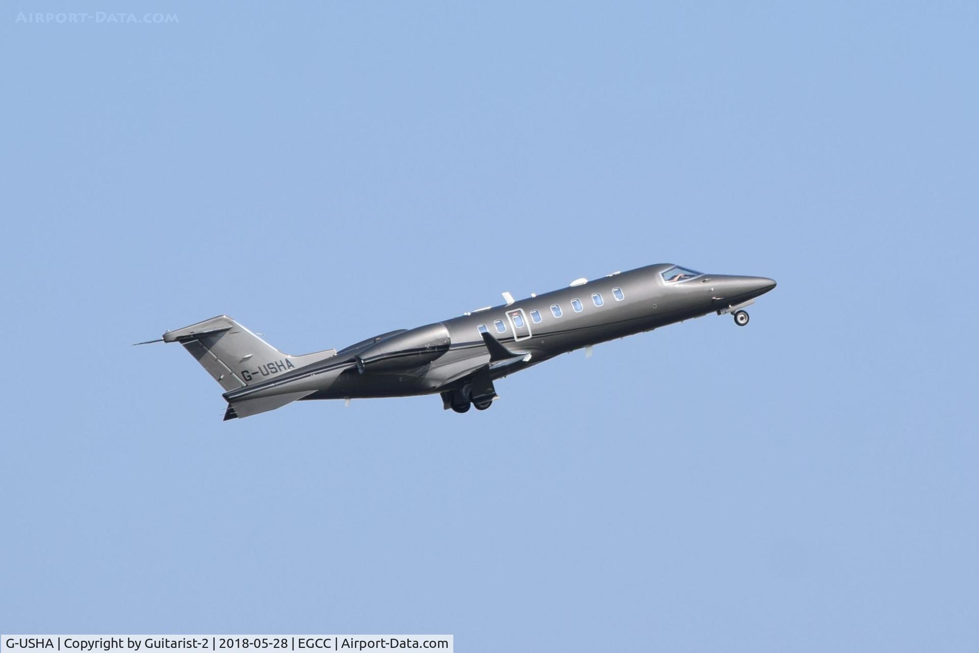 G-USHA, 2016 Learjet 75 C/N 45-535, At Manchester