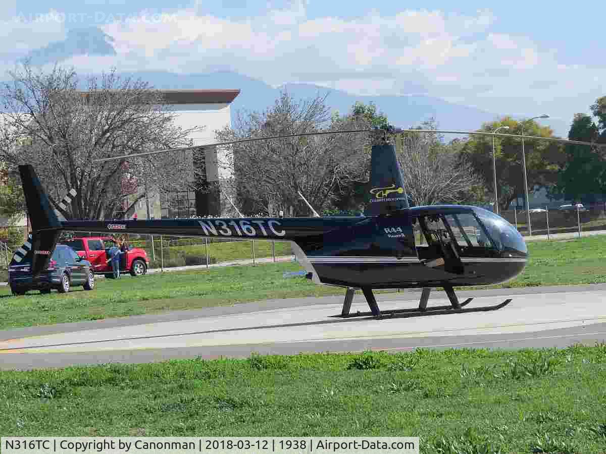 N316TC, 2008 Robinson R44 II C/N 12303, Parked