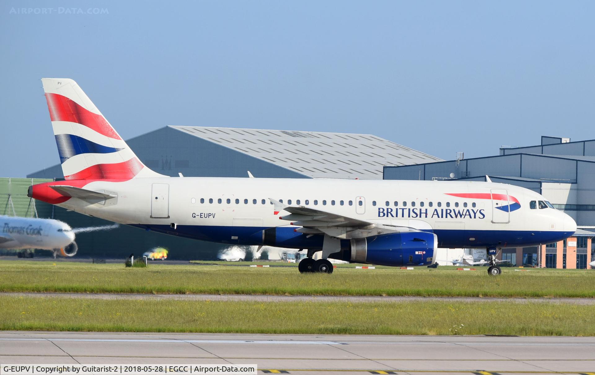 G-EUPV, 2001 Airbus A319-131 C/N 1423, At Manchester