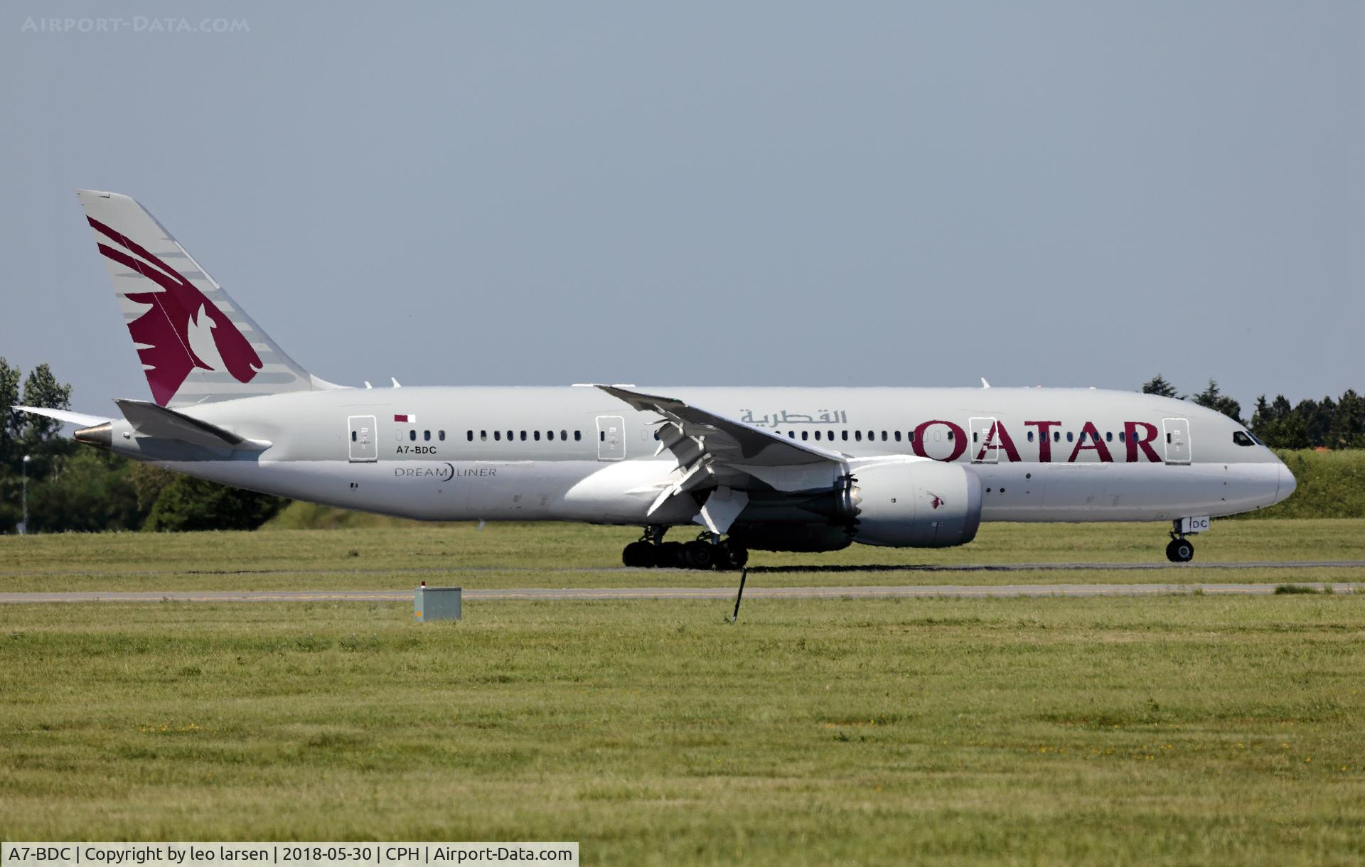 A7-BDC, 2016 Boeing 787-8 Dreamliner C/N 38347, Copenhagen 30.5.2018