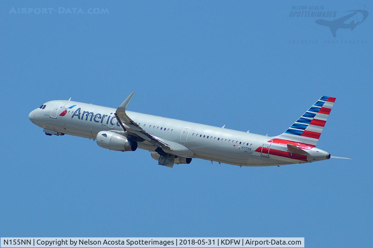 N155NN, 2016 Airbus A321-231 C/N 6940, Climbing from 18L @ DFW