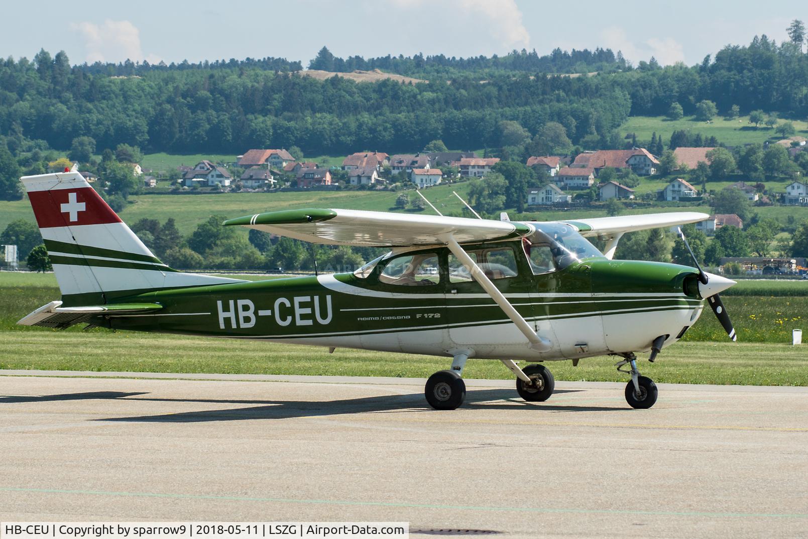 HB-CEU, 1972 Reims F172L Skyhawk C/N F17200879, At Grenchen.