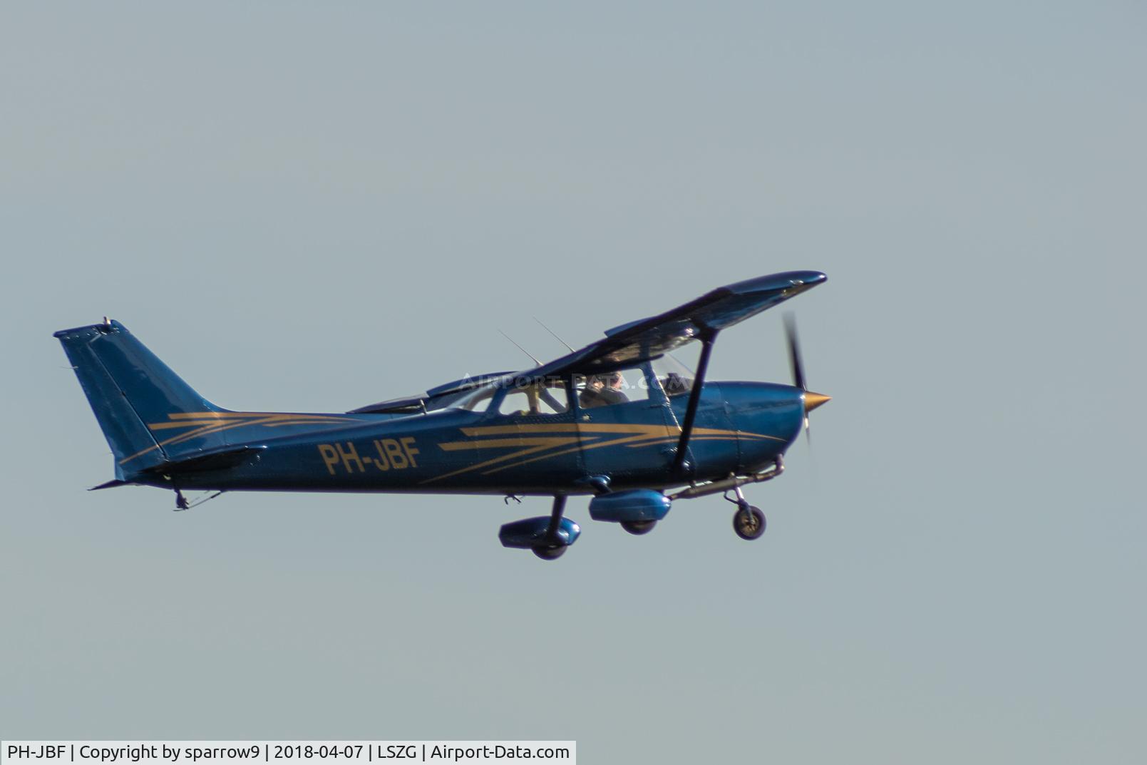 PH-JBF, 1979 Reims F172N Skyhawk C/N F17201757, On climb-out rwy 24 Grenchen.