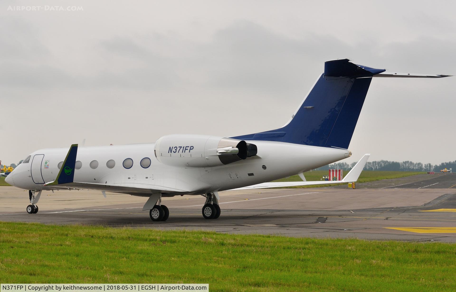 N371FP, 1999 Gulfstream Aerospace G-IV C/N 1371, Arriving at Norwich from USA.