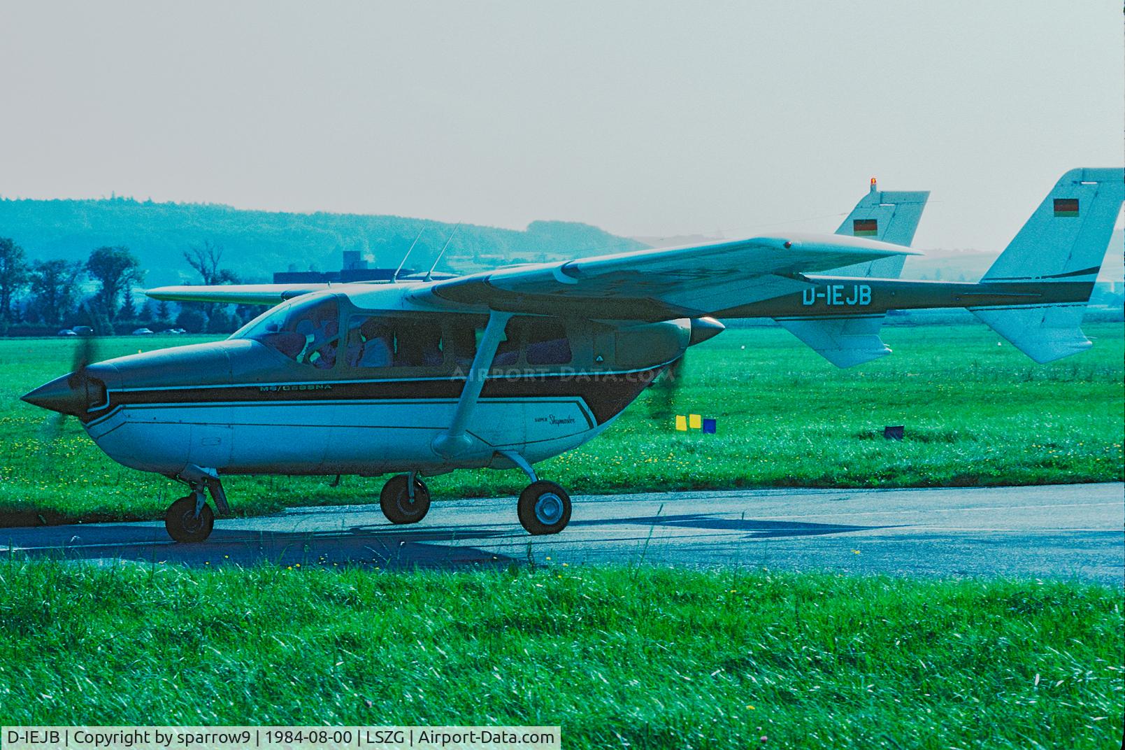 D-IEJB, 1971 Reims F337F Super Skymaster C/N F33700043, At Grenchen. Scanned from slide.