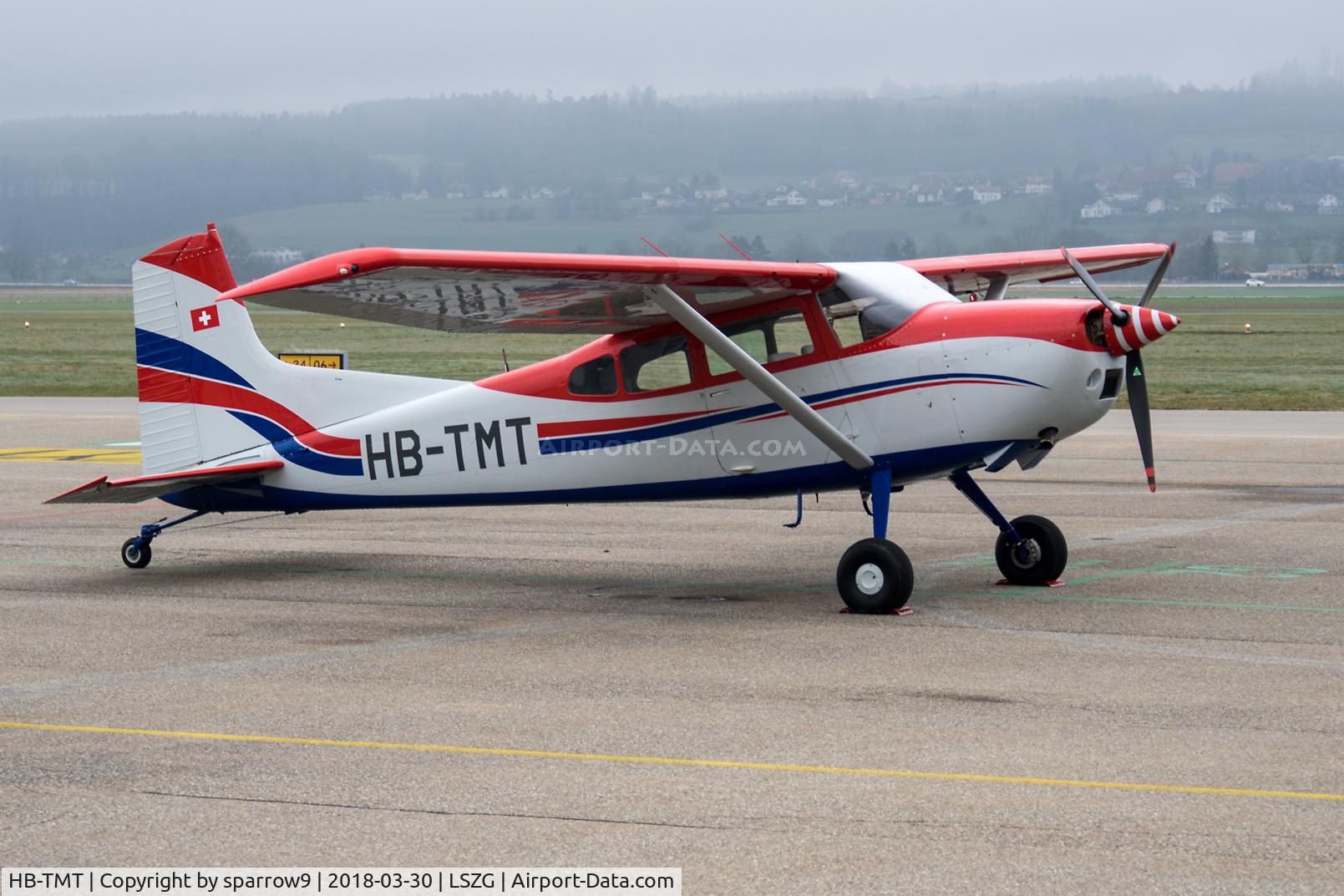 HB-TMT, 1980 Cessna A185F Skywagon 185 C/N 185-04190, On a foggy morning at Grenchen.