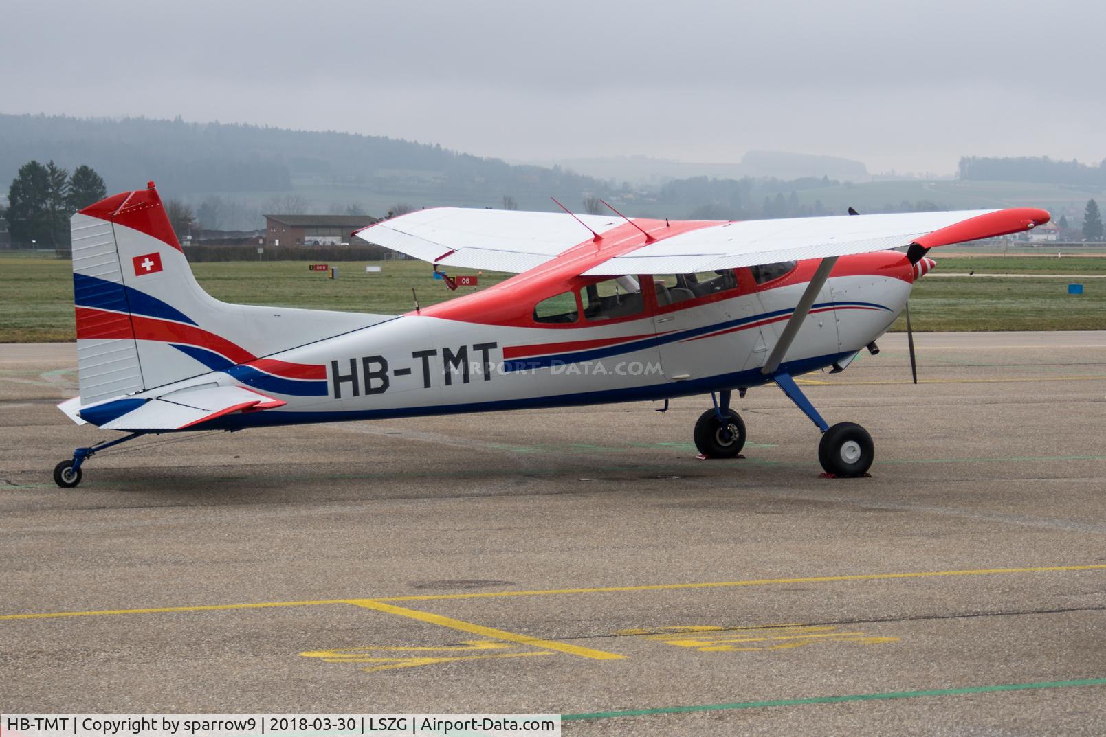 HB-TMT, 1980 Cessna A185F Skywagon 185 C/N 185-04190, On a foggy morning at Grenchen