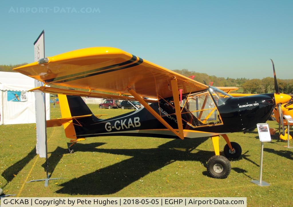 G-CKAB, 2017 Aeropro Eurofox 912(iS) C/N LAA 376-15432, G-CKAB Eurofox on display at the Microlight Trade Fair at Popham