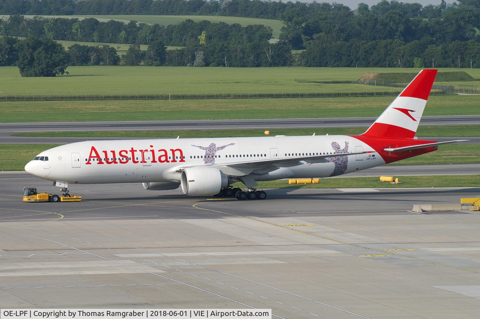 OE-LPF, 2001 Boeing 777-2Q8/ER C/N 28692, Austrian Airlines Boeing 777-200