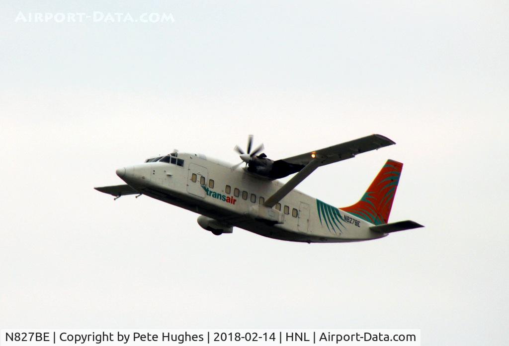 N827BE, 1988 Short SD3-60-200 C/N SH3746, N827BE Short 360 just airborne from Honolulu