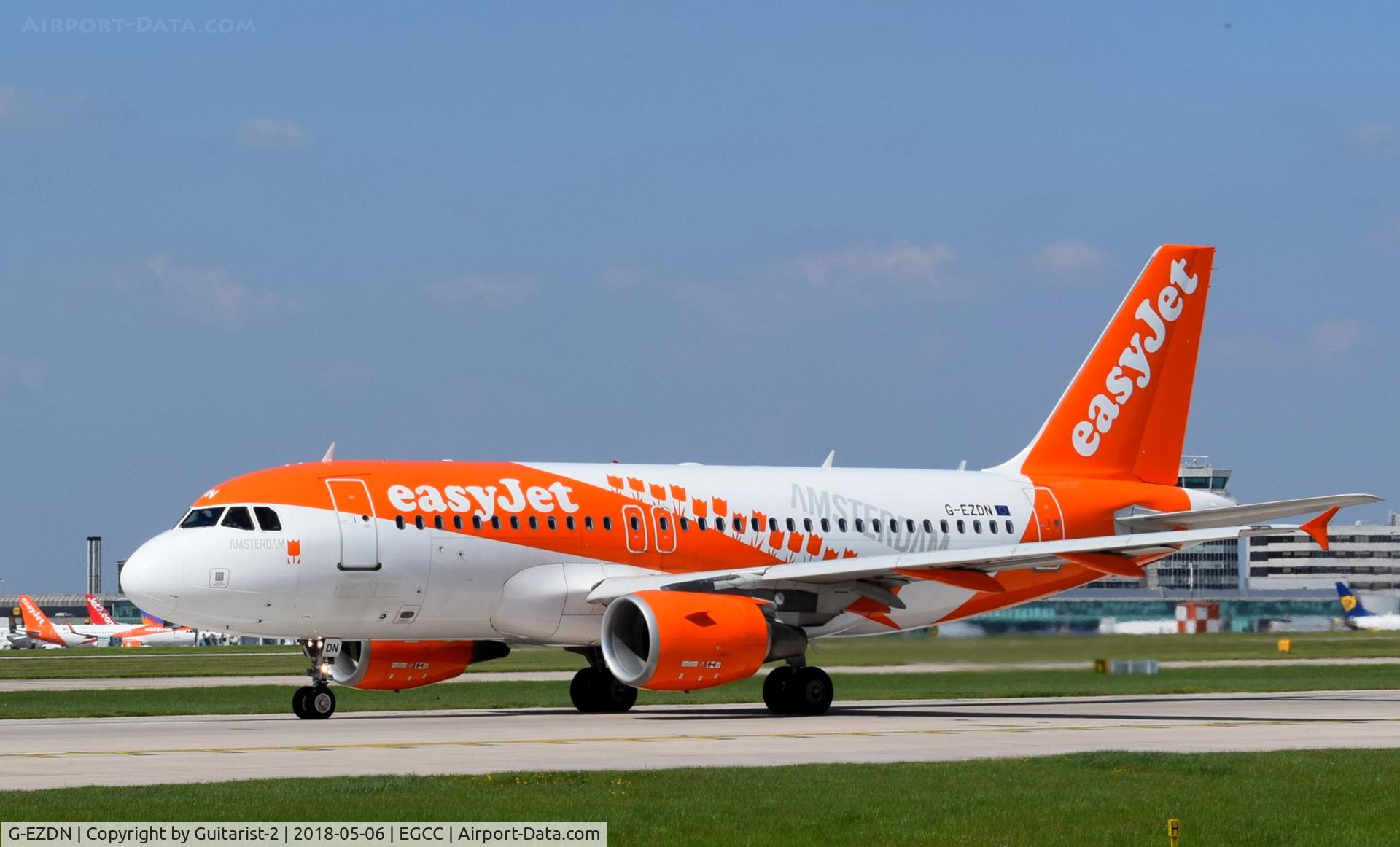 G-EZDN, 2008 Airbus A319-111 C/N 3569, At Manchester