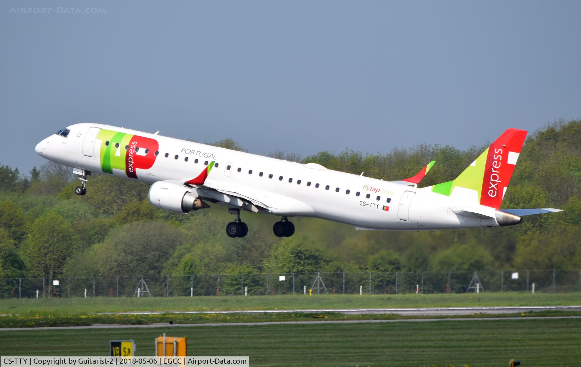 CS-TTY, 2013 Embraer 195AR (ERJ-190-200IGW) C/N 19000609, At Manchester