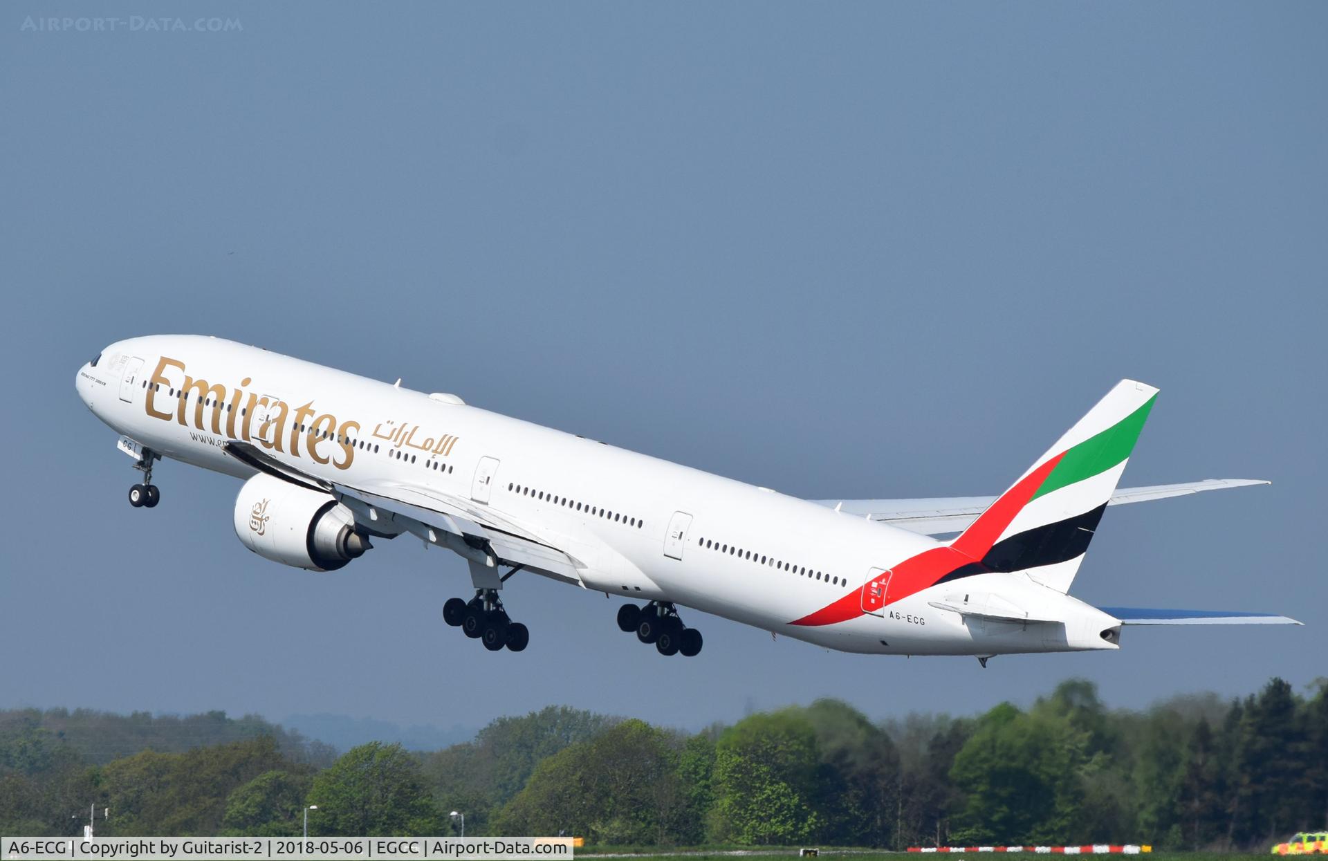 A6-ECG, 2008 Boeing 777-31H/ER C/N 35579, At Manchester