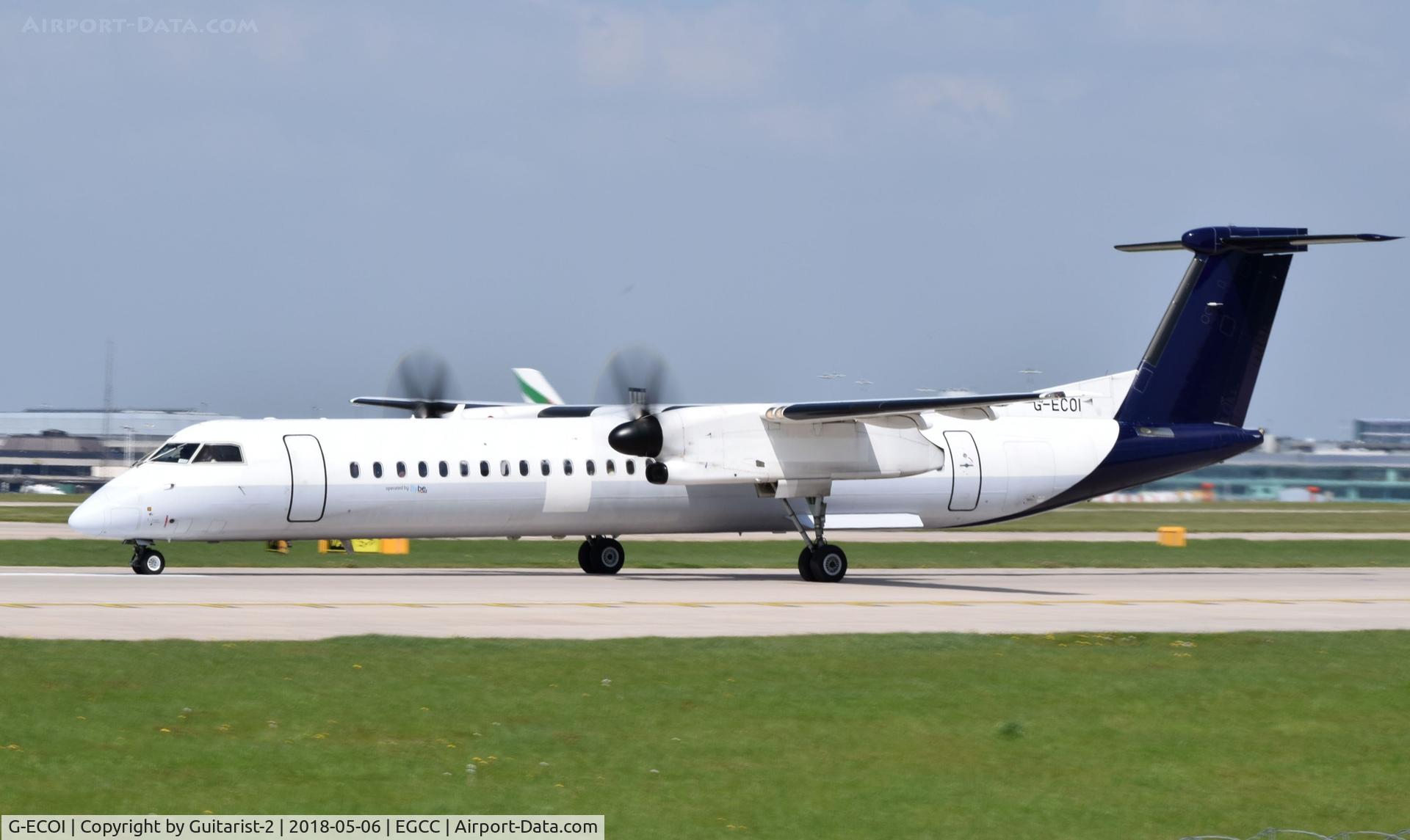 G-ECOI, 2008 De Havilland Canada DHC-8-402Q Dash 8 C/N 4224, At Manchester