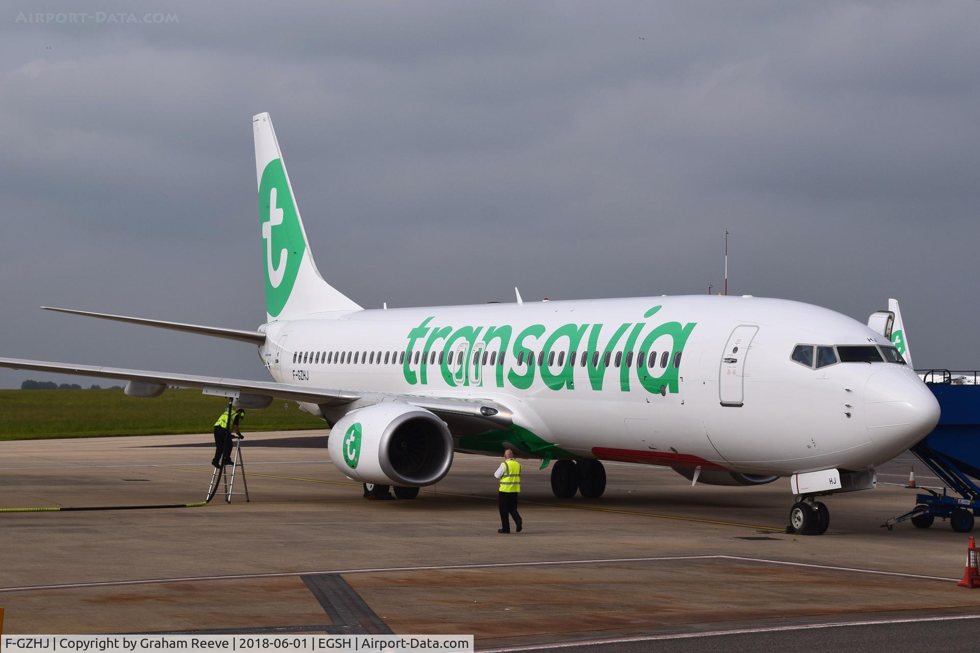 F-GZHJ, 2013 Boeing 737-86J C/N 37778, Parked at Norwich after a re-spray.