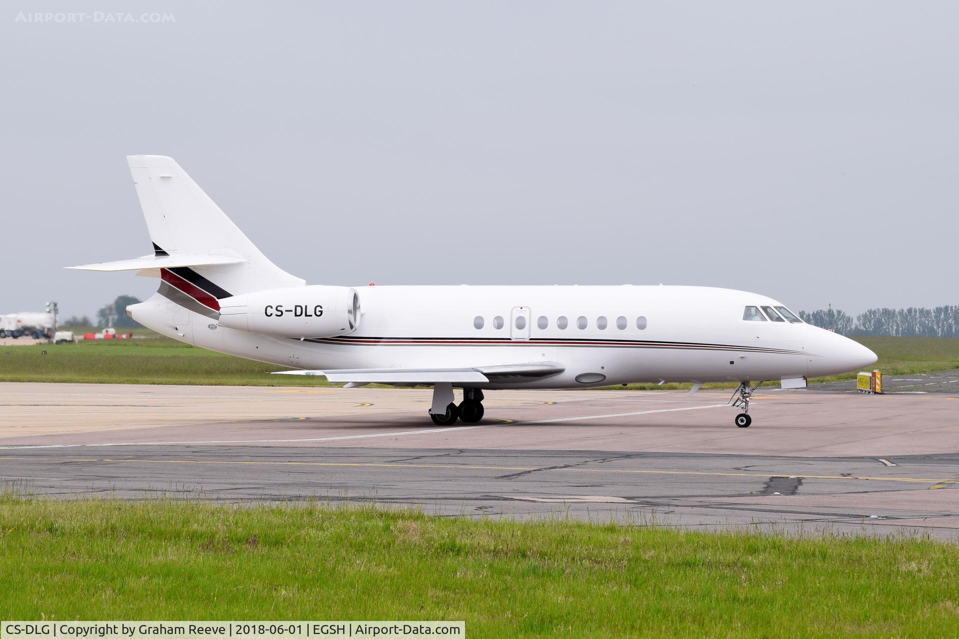 CS-DLG, 2008 Dassault Falcon 2000EX C/N 144, Departing from Norwich.