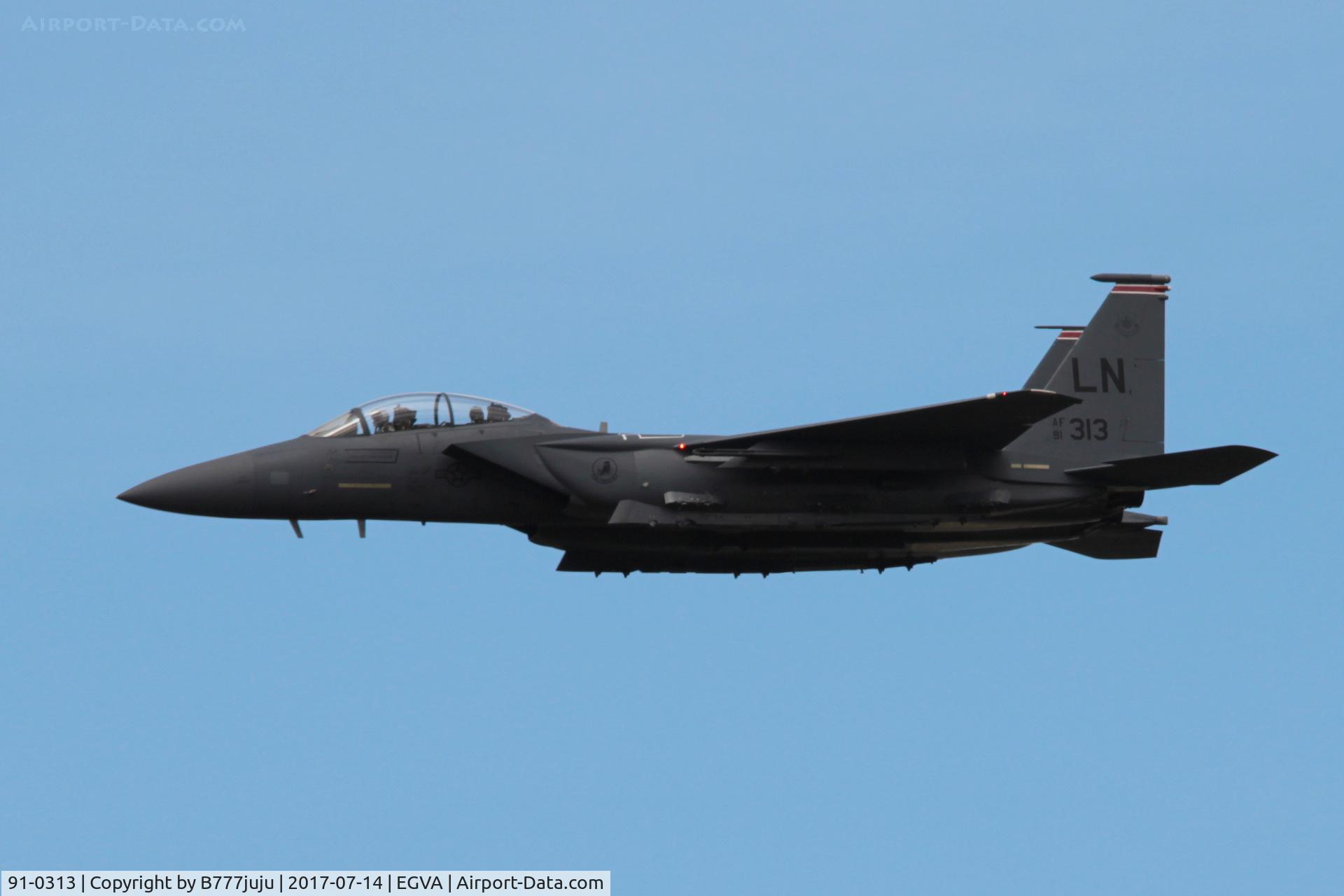 91-0313, 1991 McDonnell Douglas F-15E Strike Eagle C/N 1220/E178, at TATOO 2017