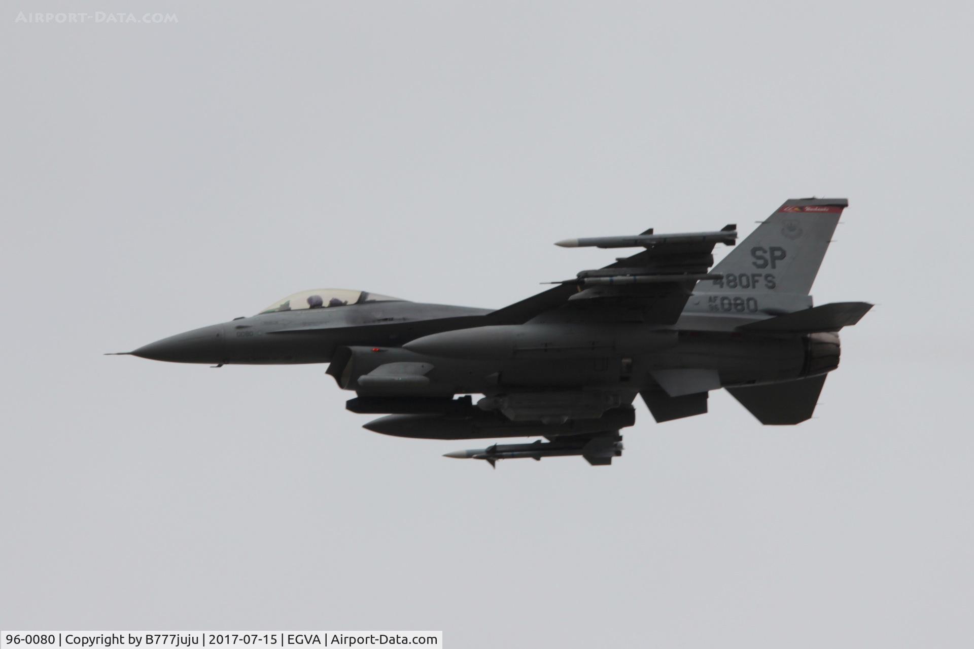 96-0080, 1996 Lockheed Martin F-16C Fighting Falcon C/N CC-202, at TATOO 2017