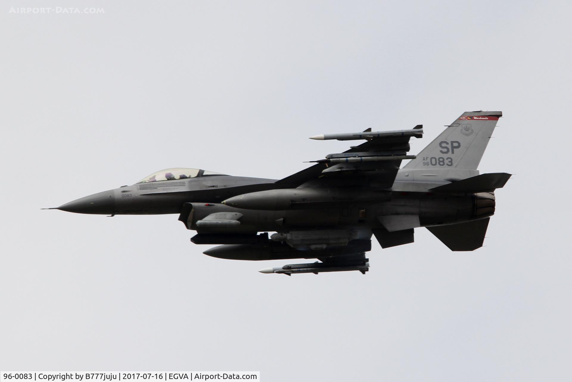 96-0083, 1996 Lockheed Martin F-16C Fighting Falcon C/N CC-205, at TATOO 2017