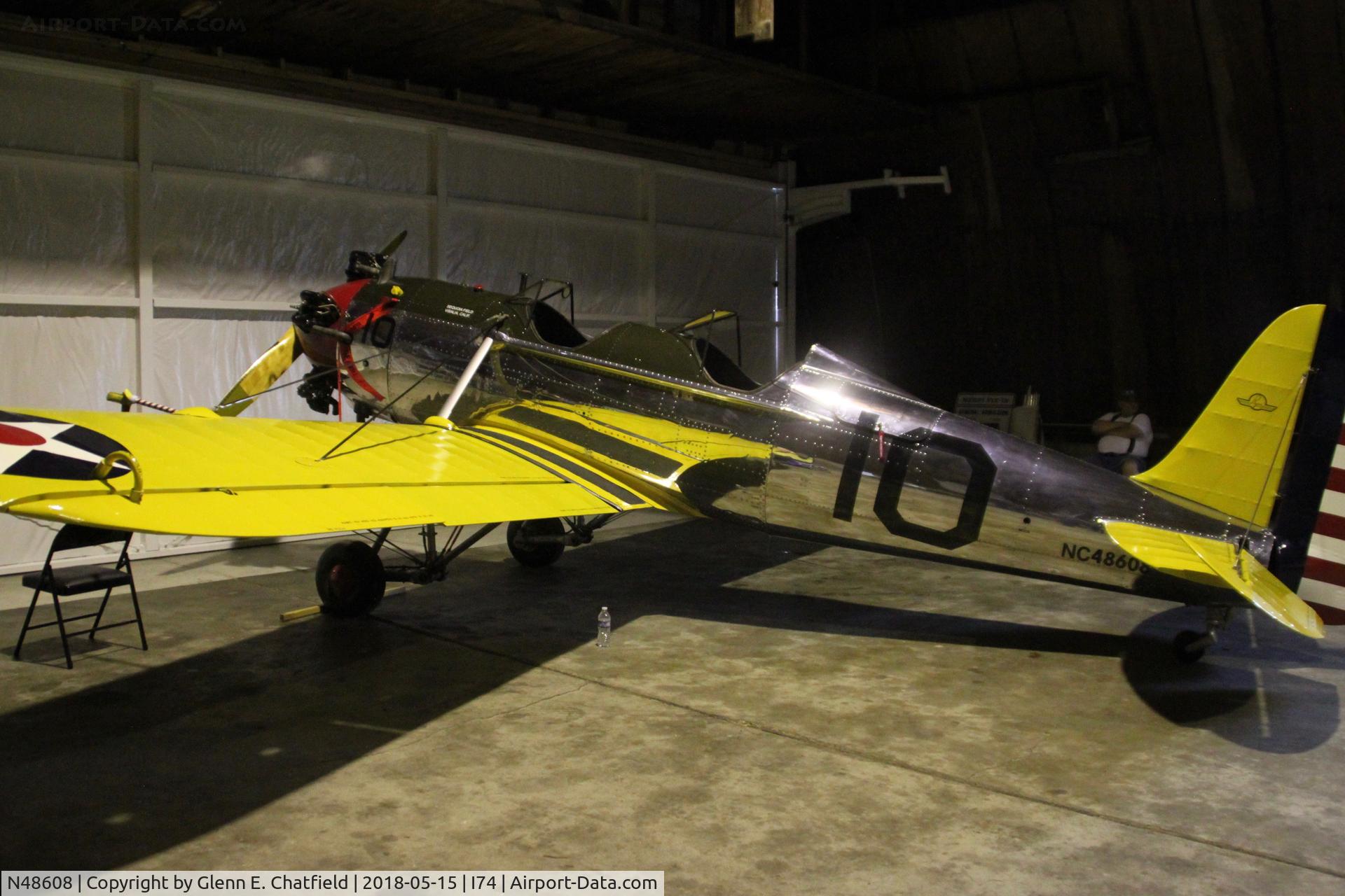 N48608, 1942 Ryan PT-22 Recruit (ST3KR) C/N 1905, In the hangar at Grimes Field, Urbana, OH. PT-22 41-20696