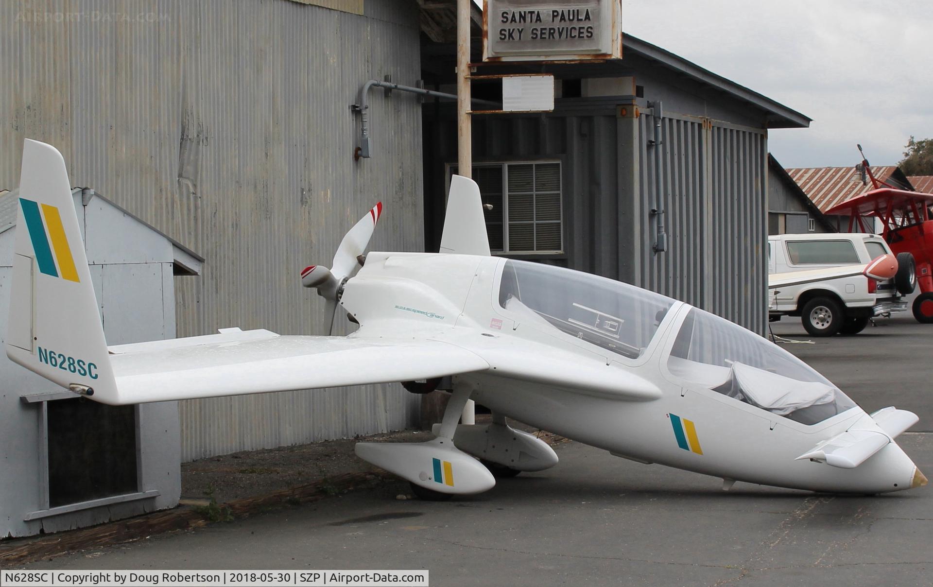 N628SC, Gyroflug SC-01B-160 Speed Canard C/N S-29, 1986 Gyroflug SC 01 B SPEED CANARD, Lycoming O-320-D1A 160 Hp pusher, production aircraft von Deutschland but Experimental class here. Tandem seats, nose gear retracts. Flown by retired Lufthansa Lockheed L1011 pilot non-citizen here.