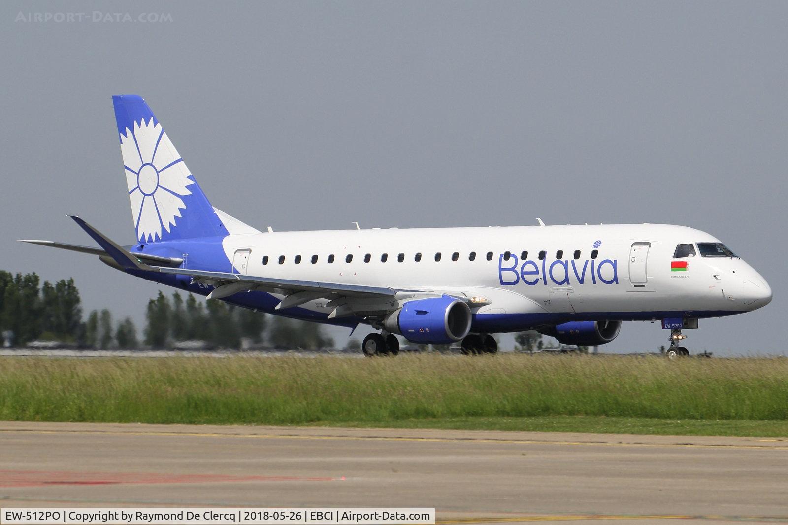 EW-512PO, 2018 Embraer 175LR (ERJ-170-200LR) C/N 17000721, At Charleroi-Gosselies.