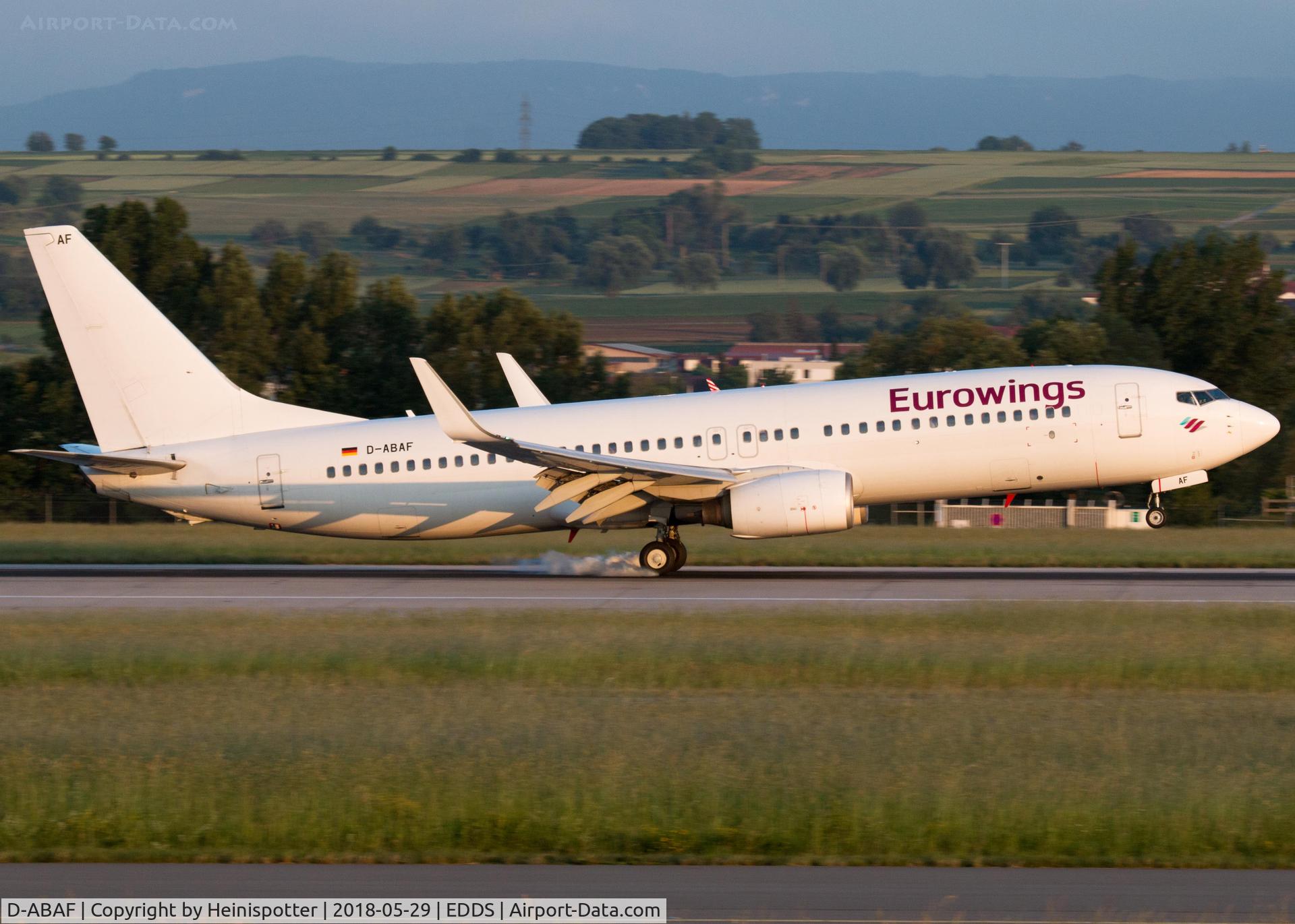 D-ABAF, 2001 Boeing 737-86J C/N 30878, D-ABAF at Stuttgart Airport.