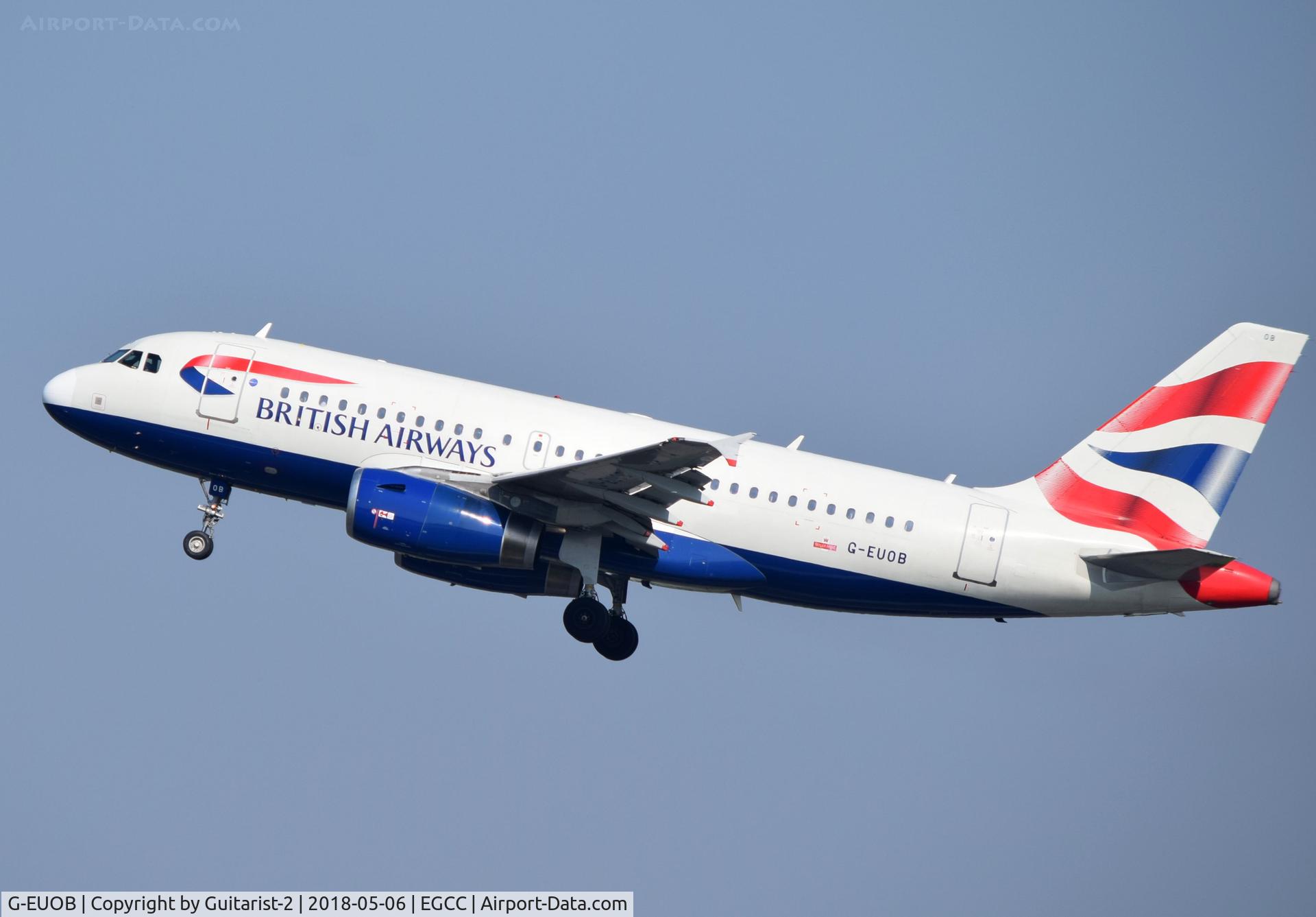 G-EUOB, 2001 Airbus A319-131 C/N 1529, At Manchester