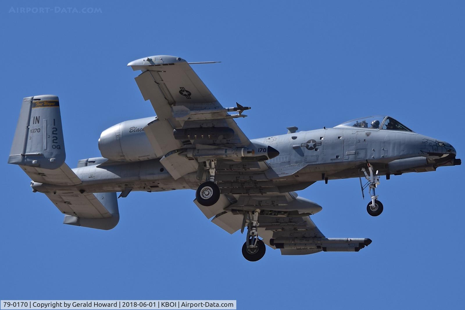 79-0170, 1979 Fairchild Republic A-10C Thunderbolt II C/N A10-0434, Departing RWY 28L. 163rd Fighter Sq. “Blacksnakes”, 122nd Fighter Wing , Fort Wayne, IN ANG.