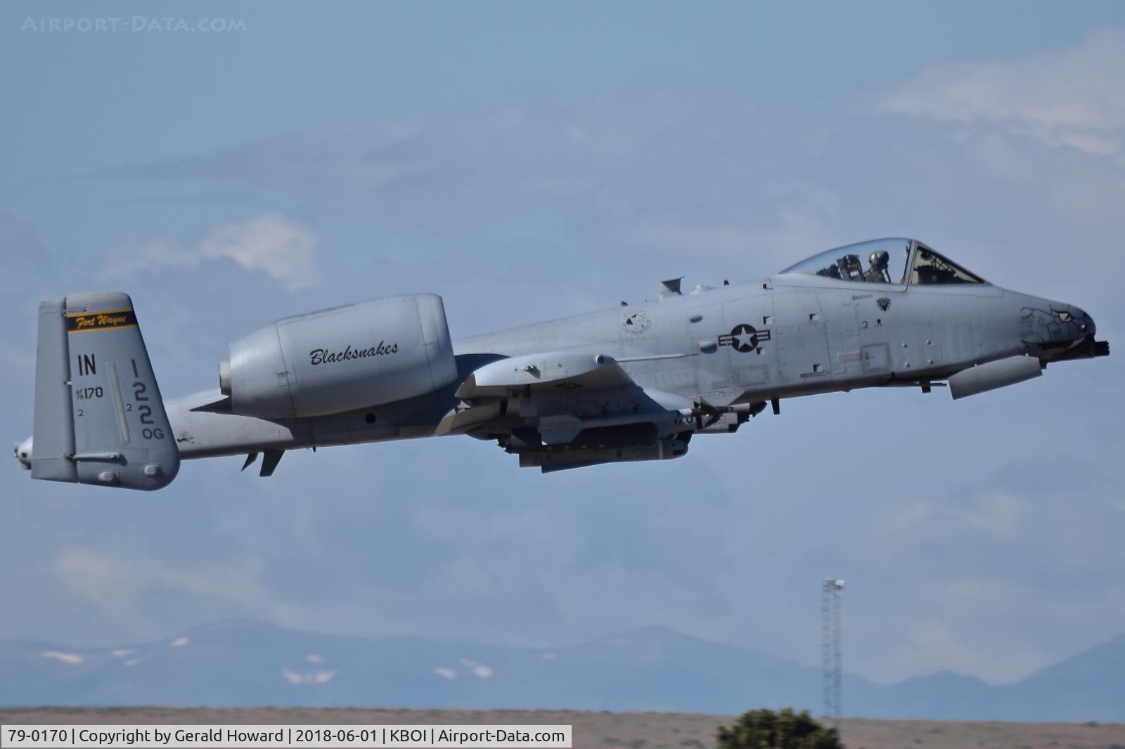 79-0170, 1979 Fairchild Republic A-10C Thunderbolt II C/N A10-0434, Departing RWY 28L. 163rd Fighter Sq.
“Blacksnakes”, 122nd Fighter Wing , Fort Wayne, IN ANG.