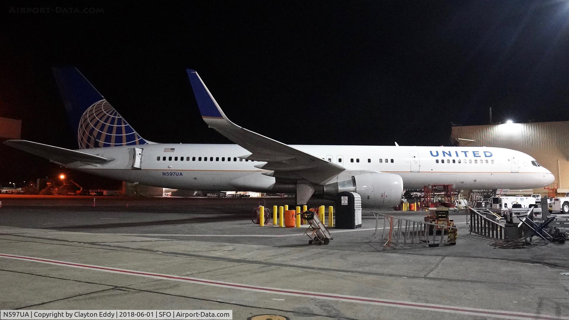 N597UA, 1998 Boeing 757-222 C/N 28750, SFO 2018.