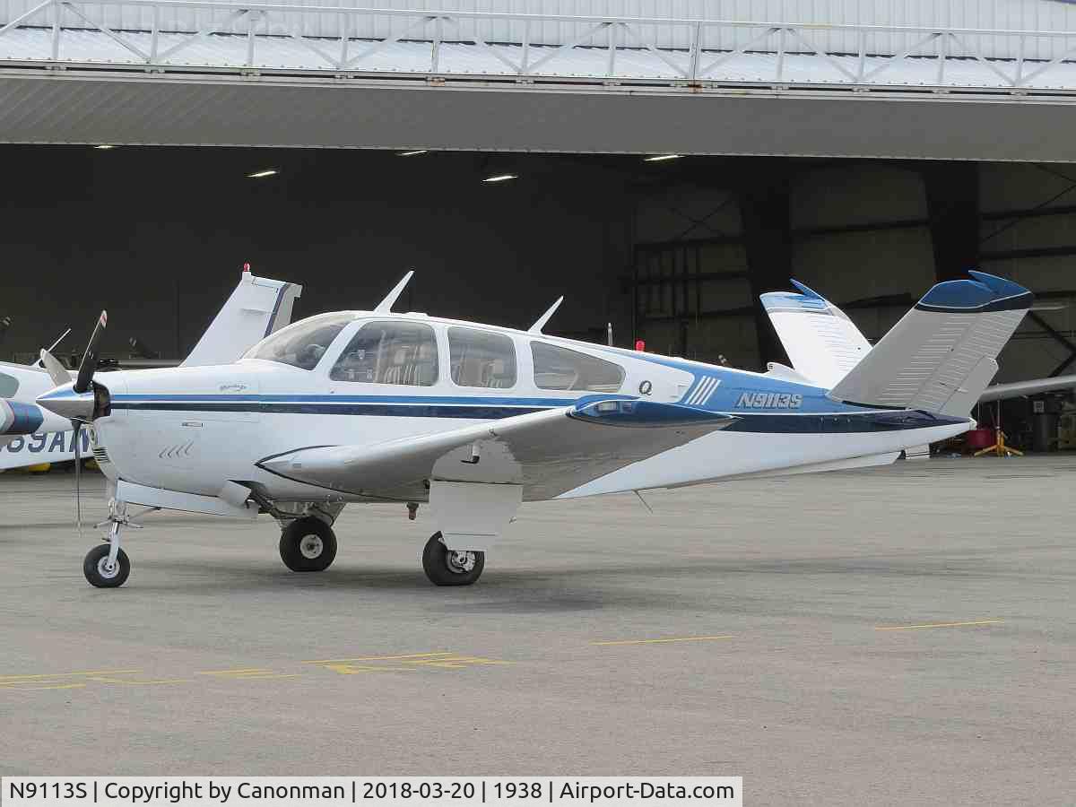 N9113S, 1976 Beech V35B Bonanza C/N D-9857, Parked