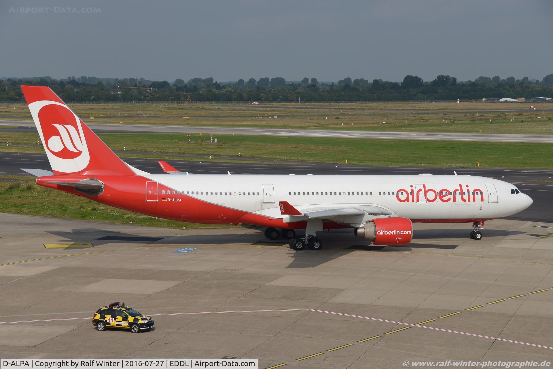 D-ALPA, 2001 Airbus A330-223 C/N 403, Airbus A330-223 - AB BER Air Berlin - 403 - D-ALPA - 27.07.2016 - DUS