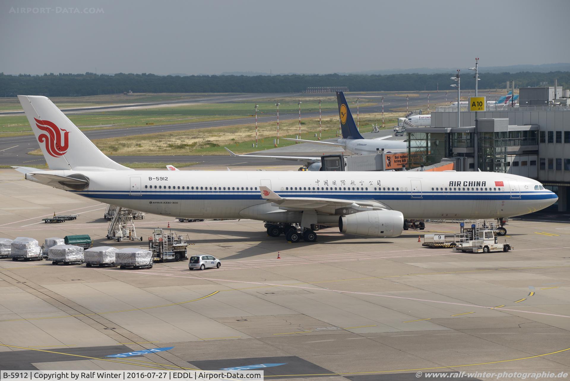 B-5912, 2013 Airbus A330-343X C/N 1493, Airbus A330-343 - CA CCA Air China - 1493 - B-5912 - 27.07.2016 - DUS