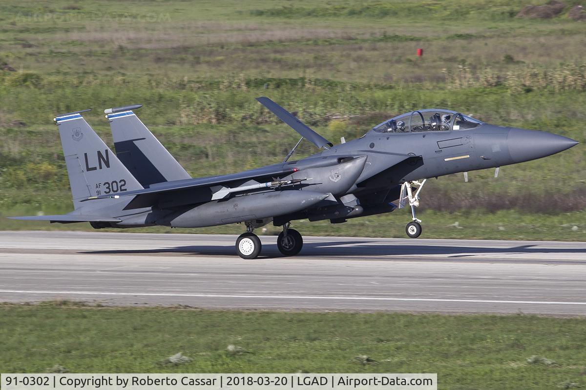 91-0302, 1991 McDonnell Douglas F-15E Strike Eagle C/N 1209/E167, Exercise Iniochos 2018
