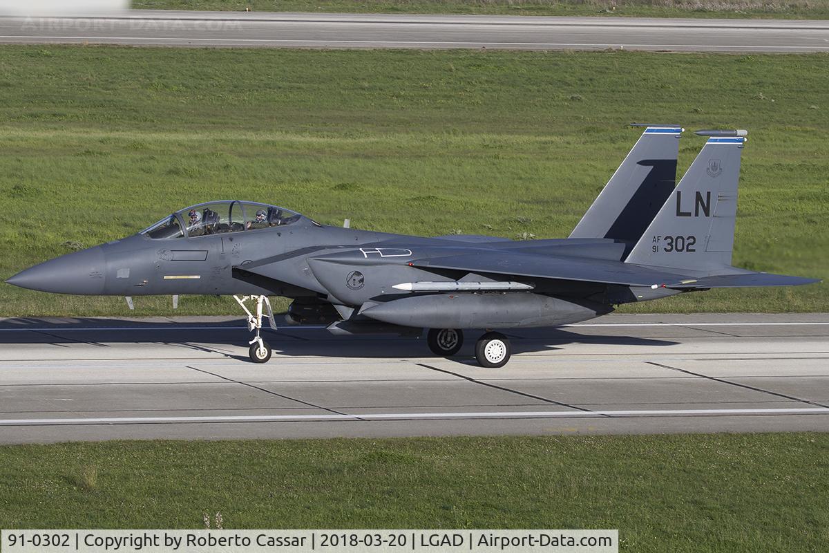 91-0302, 1991 McDonnell Douglas F-15E Strike Eagle C/N 1209/E167, Exercise Iniochos 2018