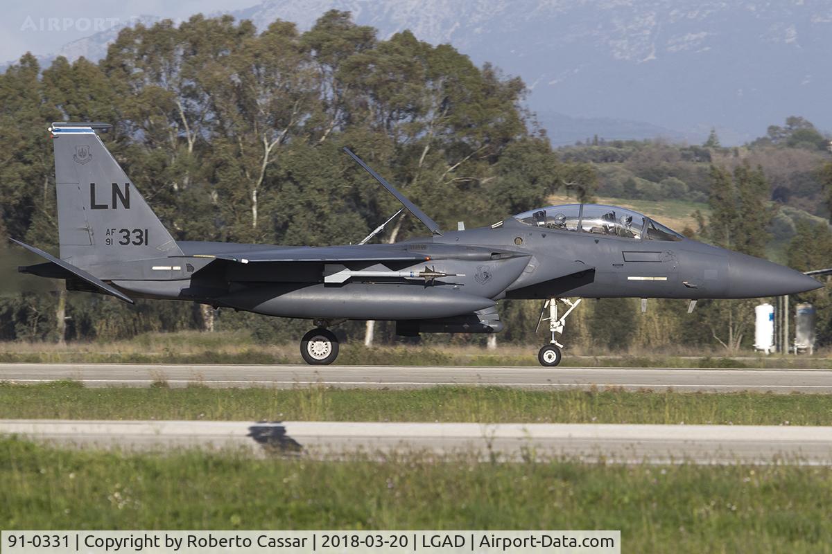 91-0331, 1991 McDonnell Douglas F-15E Strike Eagle C/N 1238/E196, Exercise Iniochos 2018